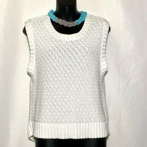 Banana Republic Split Back Knitting Pullover Top Tunic